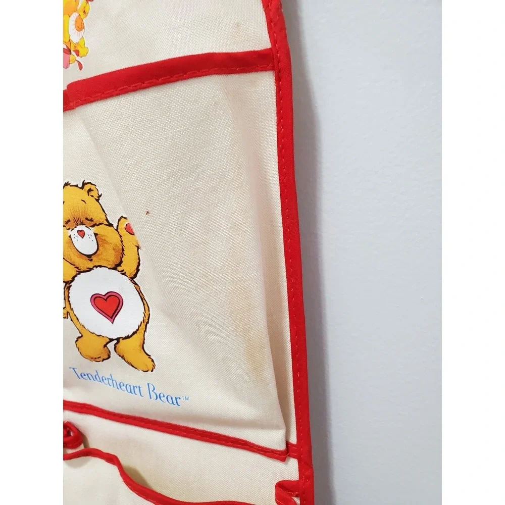 VINTAGE CARE BEAR HANGING POCKET ORGANIZER STORAGE AMERICAN GREETINGS BEIGE 80's